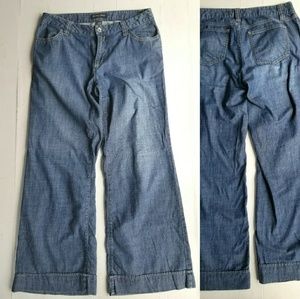 Banana Republic Wide Leg Trouser Jeans Work 12